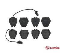 P85067 Front Brake Pad Set 4x Pads Integrated Wear Indicator Braking By Brembo