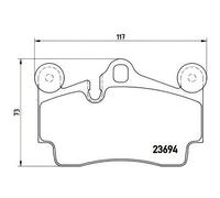 BREMBO P 85 070 Brake pad set