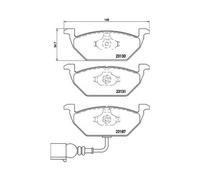 Brake pads P 85 072 BREMBO for SEAT VW SKODA AUDI