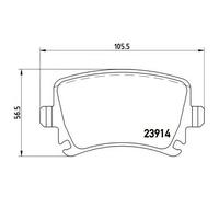 Brake Pad Set For Disc Brake Rear Fits Audi Seat Skoda VW BREMBO P85073