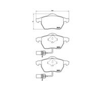 Brake pads P 85 085 BREMBO for AUDI VW SKODA SEAT