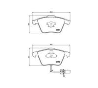 Brembo P85097 Front Disc Brake Pad - Set of 4
