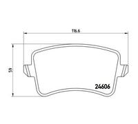 AUDI A4 ALLROAD Estate Brembo Brake Pads Rear 2009-2016