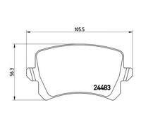 Brake Pads Set fits VW PASSAT 2.0D Rear 05 to 14 Brembo 1K0698451L 1KD698451 New