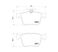 BREMBO P85124 Brake Pad Set For Disc Brake Rear Replacement For Audi TT 2.0 TFSI