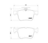 VW PASSAT Brembo Brake Pads Rear Variant 2014-