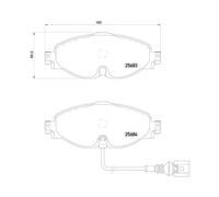 VW PASSAT Brembo Brake Pads Front Saloon 2014-