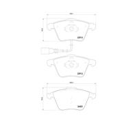 BREMBO P85129 Brake Pad Set Front Fits Audi A3 TT Seat Leon VW Golf Scirocco