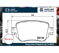 Brake pads P 85 135 BREMBO for AUDI SEAT SKODA VW