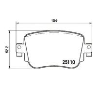 Brake pads P 85 135 BREMBO for AUDI SEAT SKODA VW