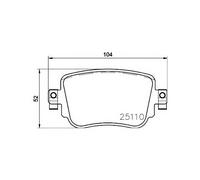 BREMBO P85140 Brake Pad Set Rear Braking System Fits Skoda Octavia 1.6 TDI 4x4