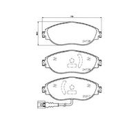 Brake Pads Set fits VW PASSAT 3G5 Front 1.4 1.8 2.0 2.0D 2014 on Brembo Quality