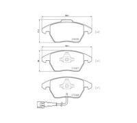 AUDI A3 Hatchback Brembo Brake Pads Front 2003-2012