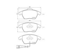 BREMBO P85146 Brake Pad Set For Disc Brake Front Fits VW Jetta 1.2 TSI 16V
