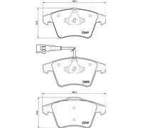 Brembo P85149 Front Brake Pad Set Fits Volkswagen Vw Touareg