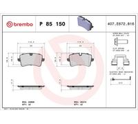 Brembo P85150 Prime Brake Pad Set