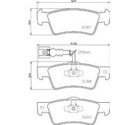 Brembo P85163 Rear Brake Pad Set Fits Volkswagen Vw California Multivan Touareg