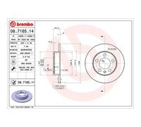 BREMBO Pair UV Coated Brake Discs 08.7165.11