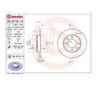 BREMBO Pair UV Coated Brake Discs 08.9719.11