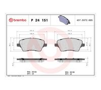 Brembo Front Brake Pad Set fits Ford Fiesta Transit Courier B-Max
