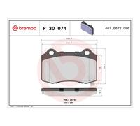 Brake Pads Set P30074 Genuine Brembo 583022MA10 68144432AA K68144432AA