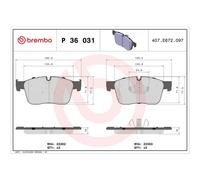 Brembo Prime Brake Pad Set P36031 Front Axle - High Quality - Free Shipping