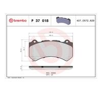 Brembo Prime Brake Pad Set P37018 Front Axle - High Quality - Free Shipping