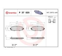 Brake Pads Set fits JEEP WRANGLER Mk2 2.2D Rear 2017 on EBH Brembo 68386838AA