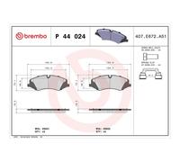 Brembo Prime Brake Pad Set P44024 Fits Land Rover Front Axle - Free Shipping