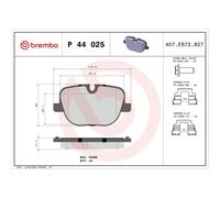 Brembo Prime Brake Pad Set P44025 Fits Land Rover Rear Axle - Free Shipping