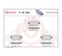 BREMBO P 49 059 Brake pad set