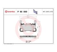 BREMBO P 65 050 Brake pad set