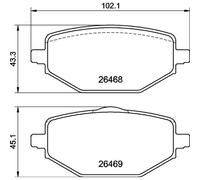 Brake Pads Set Rear P68076 Brembo MQ005264 440602361R