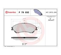 BREMBO Brake Pad Set Front Axle Braking Fits Suzuki S-Cross SX4 S-Cross Vitara