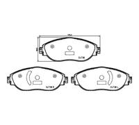 BREMBO P 85 166 Brake pad set