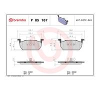 Brembo Prime Brake Pad Set P85167 Front Axle - High Quality - Free Shipping