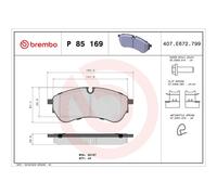 Brembo Prime Brake Pad Set P85169 - Front or - Rear Axle - Free Shipping