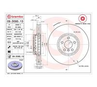 Brembo Prime Composite Vented Two-Piece Brake Disc - 09.D095.13 - OE Quality