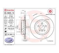 Brembo Prime Composite Vented Two-Piece Brake Disc - 09.D903.13 - OE Quality