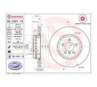Brembo Prime Line Composite Vented Two-Piece Brake Disc 09.C401.13 Fits BMW