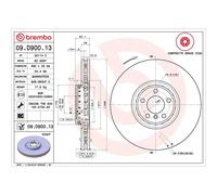 BREMBO 09.D900.13 Brake disc