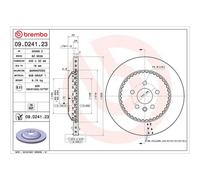 Brembo Prime Line Lightweight Vented Two-Piece Brake Disc Pair - 09.D241.23