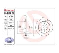 Brembo Prime Line Solid Brake Disc Pair - 08.B602.10 Fits Honda - High Quality