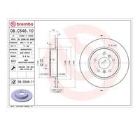 Brembo Prime Line UV Coated Solid Brake Disc Pair - 08.C546.11 - High Quality
