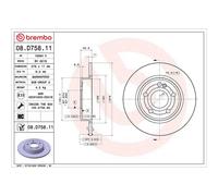 Brembo 08.D758.11 Prime Brake Disc
