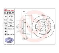 Brembo Prime Line UV Coated Solid Brake Disc Pair - 08.E139.11 - High Quality