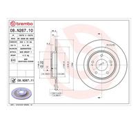 Brembo Prime Line UV Coated Solid Brake Disc Pair - 08.N267.11 - High Quality