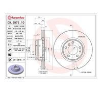 BREMBO Brake Disc Front Internally Vented With Bolts/Screws Fits BMW 7 Series