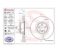 Brembo Prime Line UV Coated Vented Brake Disc 09.A771.11 Fits Land Rover