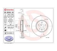 BREMBO Brake disc OPEL,CHEVROLET,VAUXHALL 09.B356.21 13502060,13502059,13502060 Brake rotor,Brake discs,Brake rotors 13502059,23118342,13502059,569091